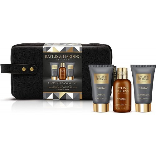 Baylis & Harding Signature Men's Black Pepper & Ginseng Wash Bag Set