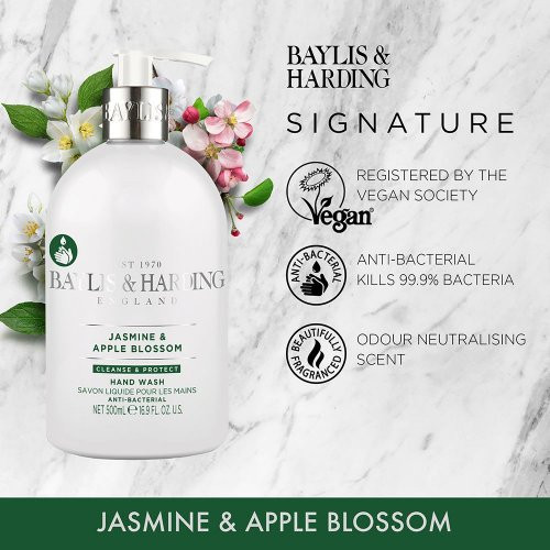 Baylis & Harding Jasmine & Apple Blossom Anti Bacterial Hand Wash 500ml