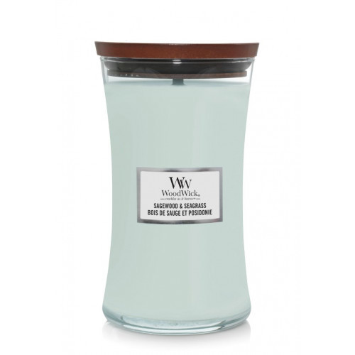 WoodWick Sagewood & Seagrass Candle Heartwick