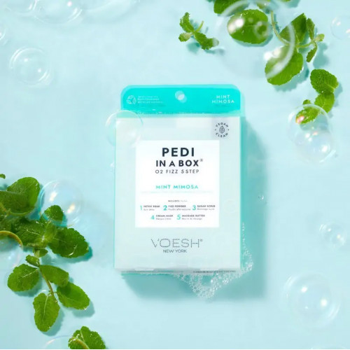 VOESH Pedi In A Box O2 Fizz 5 in 1 Mint Mimosa Set