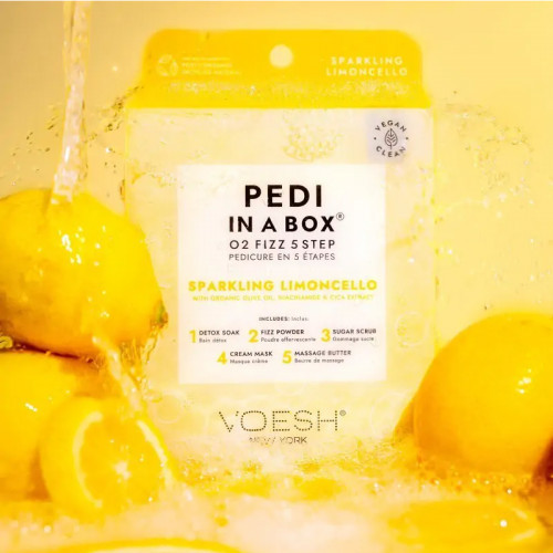 VOESH Pedi In A Box O2 Fizz 5 in 1 Sparkling Limoncello Set