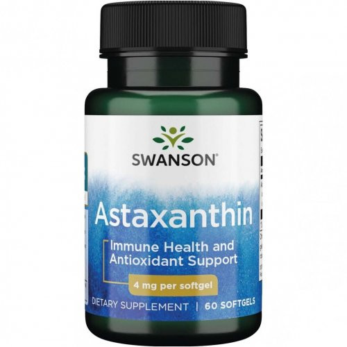 SWANSON Astaxanthin Immune Health and Antioxidant Support 4mg 60 caps.