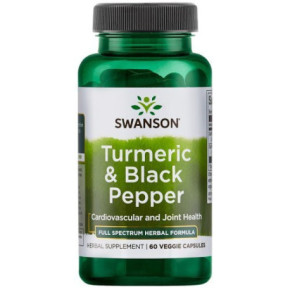 SWANSON Turmeric & Black Pepper Food Supplement 60 caps.