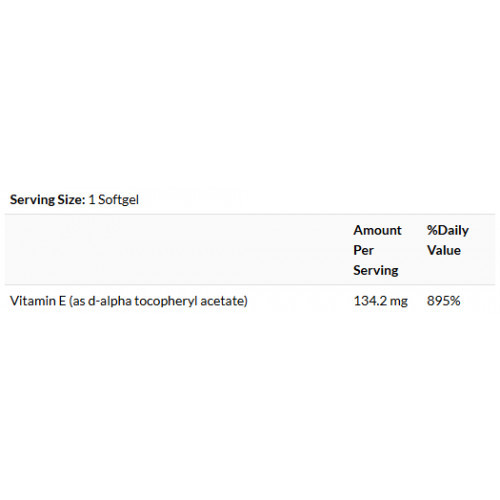 SWANSON Natural Vitamin E 134.2 mg Food Supplement 100 capsules