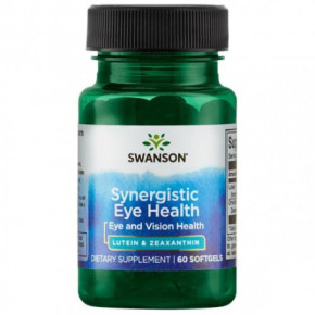 SWANSON Synergistic Eye and Vision Health Lutein and Zeaxanthin 60 caps.