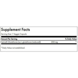 SWANSON Reduced L-Glutathione Double Strength Antioxidant and Immune Support 200mg 60 caps.