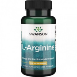 SWANSON L-Arginine Energy and Cardiovascular Support 500mg 100 capsules