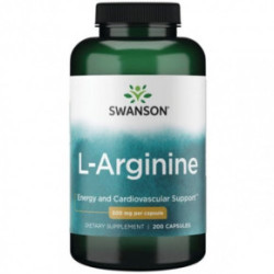 SWANSON L-Arginine Energy and Cardiovascular Support 500mg 100 capsules