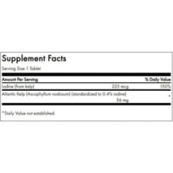 SWANSON Kelp Tyroid Support Iodine Source 250 tablečių