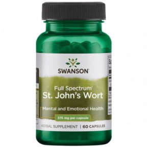 SWANSON Full Spectrum St. John's Wort Mental and Emotional Health 375mg 60 caps.