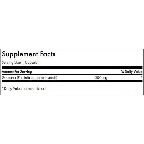 SWANSON Full Spectrum Guarana Energy Support 500mg 100 capsules