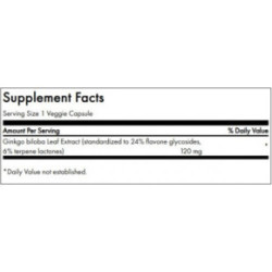 SWANSON Ginkgo Biloba Extract Cognitive Health 60mg 120 capsules