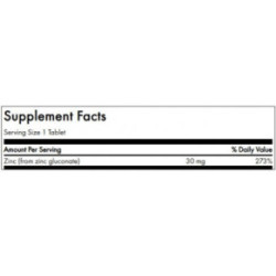 SWANSON Zinc Gluconate Immune Health 30mg 250 kapsulių