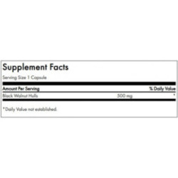 SWANSON Black Walnut Hulls Digestive Health 500mg 60 caps.