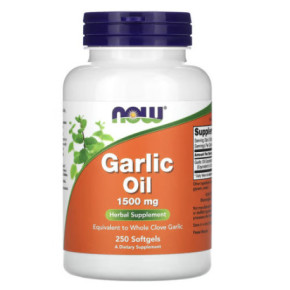 NOW Foods Garlic Oil 1500 mg 250 kapsulių