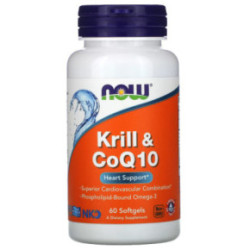NOW Foods Krill & CoQ10 60 caps.