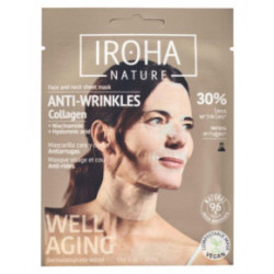 IROHA Cotton Face and Neck Mask with Collagen And Hyaluronic Acid 30ml