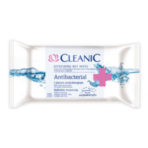 Cleanic Antibacterial Wet Wipes 15pcs