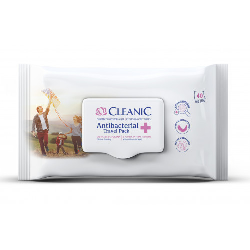 Cleanic Antibacterial Wet Wipes 15pcs