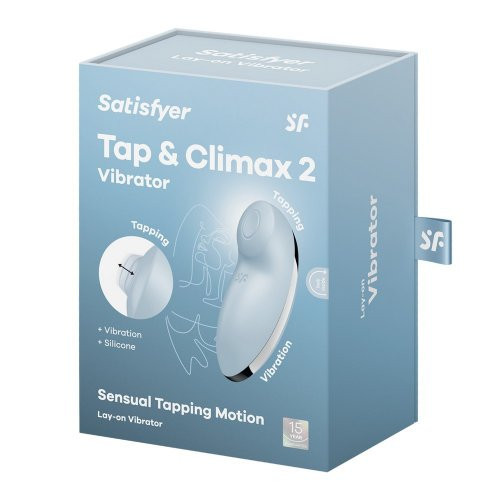 Satisfyer Tap and Climax 2 Vibrator Blue