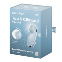 Satisfyer Tap and Climax 2 Vibrator Blue