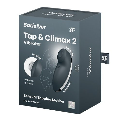 Satisfyer Tap and Climax 2 Vibrator Blue