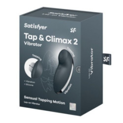 Satisfyer Tap and Climax 2 Vibrator Blue