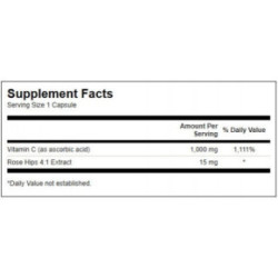 SWANSON Vitamin C with Rose Hips 1000 mg Food Supplement 30 caps.