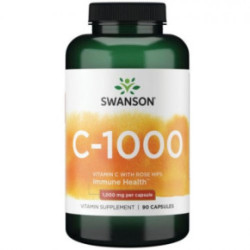 SWANSON Vitamin C with Rose Hips 1000 mg Food Supplement 30 caps.
