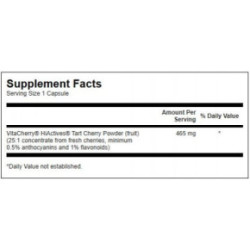 SWANSON HiActives Tart Cherry 465mg Joint Health and Mobility 60 caps.