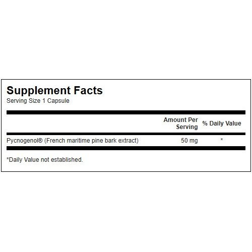 SWANSON Pycnogenol 50mg Antioxidant Support 50 kapsulių