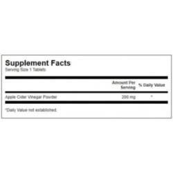 SWANSON Apple Cider Vinegar 200mg Detoxification Support 120 capsules