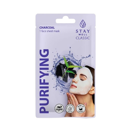 STAY WELL Classic Mask Purifying Charcoal 1 pc.