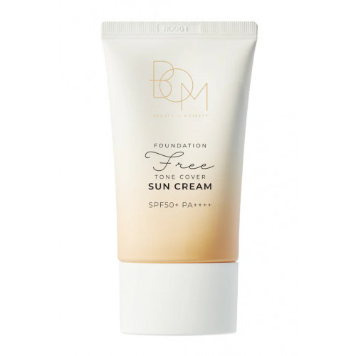 BOM Foundation-Free Tone Cover Sun Cream SPF50+PA++++ 50ml