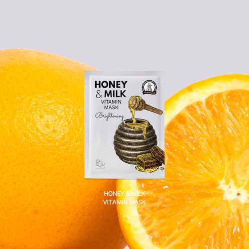 BOM Honey & Milk Vitamin Mask 10 pcs.