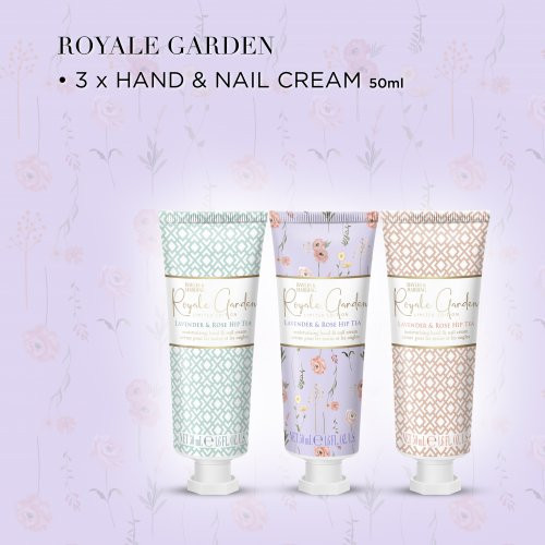 Baylis & Harding Royale Garden Rose, Poppy & Vanilla Luxury Hand Treats Gift Set 3x50ml