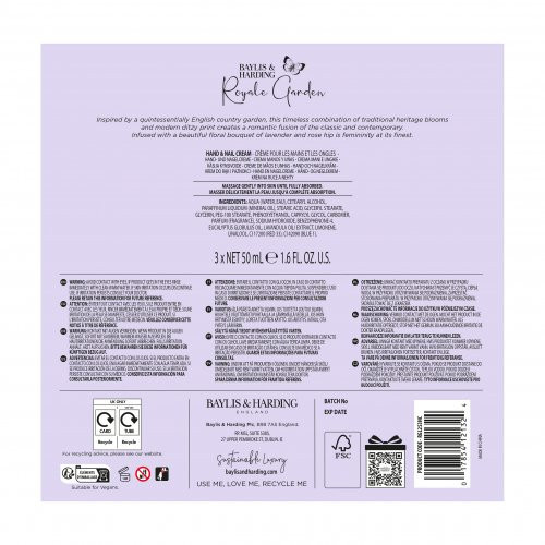 Baylis & Harding Royale Garden Rose, Poppy & Vanilla Luxury Hand Treats Gift Set 3x50ml