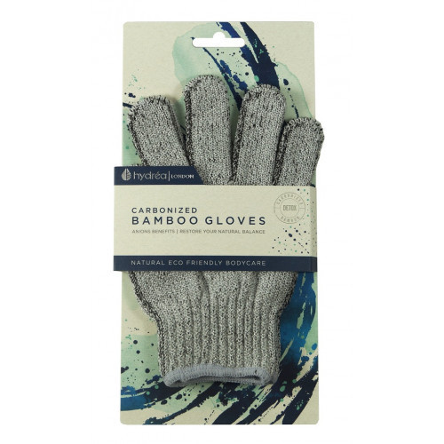 Hydrea London Carbonized Bamboo Exfoliating Gloves 1 pair