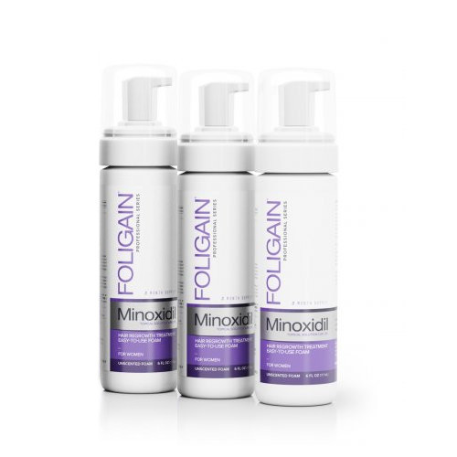 Foligain Advanced Hair Regrowth Treatment Foam For Women with Minoxidil 2% 3 Months