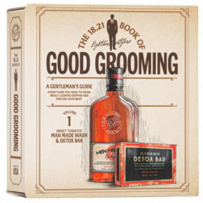 18.21 Man Made Book of Good Grooming Sweet Tobacco Gift Set 198g + 530ml