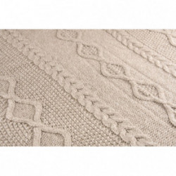 Nord Snow Merino Wool Blanket Diamond Aran Style Ecru white