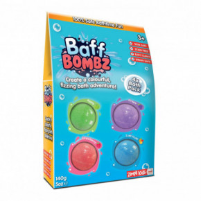 Zimpli Kids BAFF BOMBZ 4 Pack Bath 4x Pack