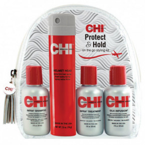 CHI Summer Travel Kit + Shampoo + Heat Protection + Iron Guard + Silk Infusion Set