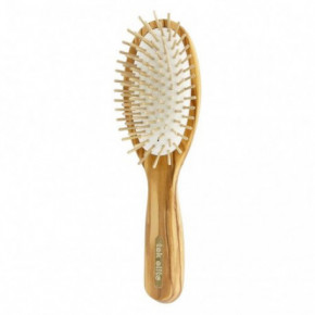 TEK Elite Big Oval Olive Wood Hairbrush Light