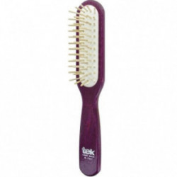 TEK Natural Rectangular Hairbrush Purple
