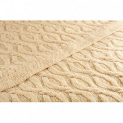 Nord Snow Honeycomb Style Merino Wool Blanket Yellow