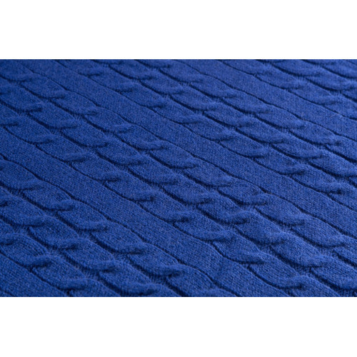 Nord Snow Triple Cable Merino Wool Blanket Blue