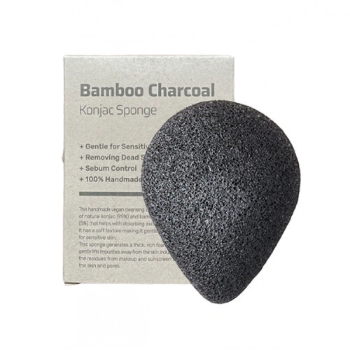 Purito Bamboo Charcoal Konjac Sponge 1pcs