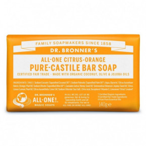Dr. Bronner's Citrus-Orange Pure-Castile Bar Soap 140g