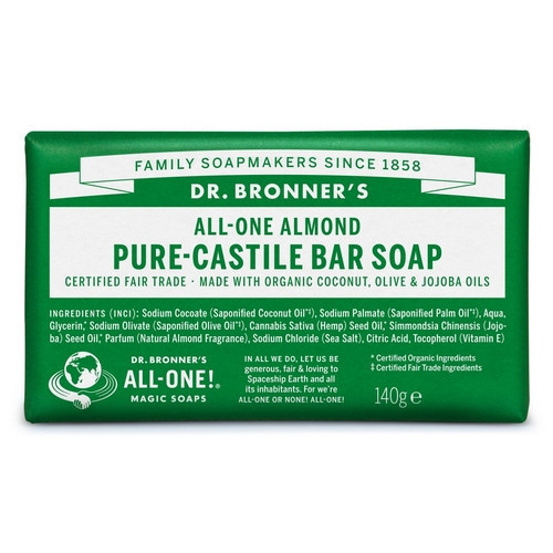 Dr. Bronner's Almond Pure-Castile Bar Soap 140g